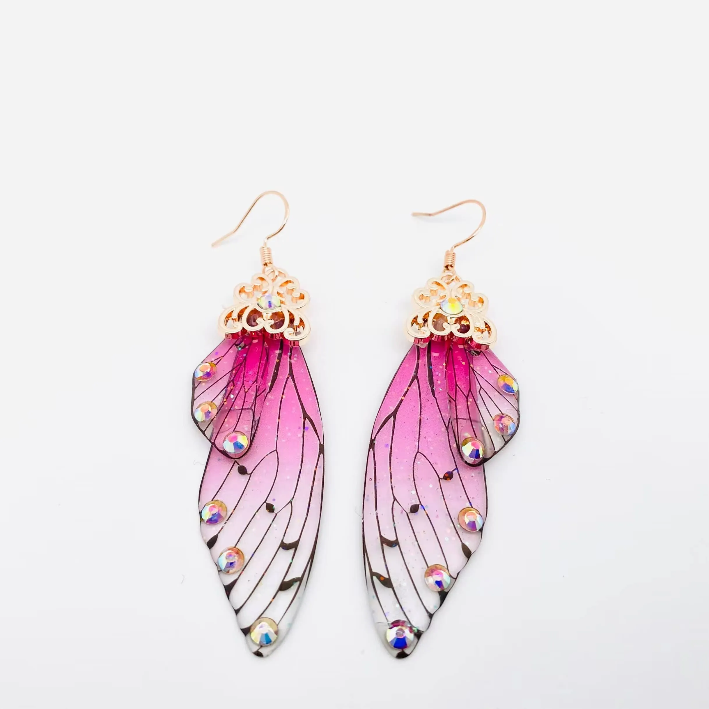 Handmade Fairy Wings Earrings Insect Butterfly Wing: A