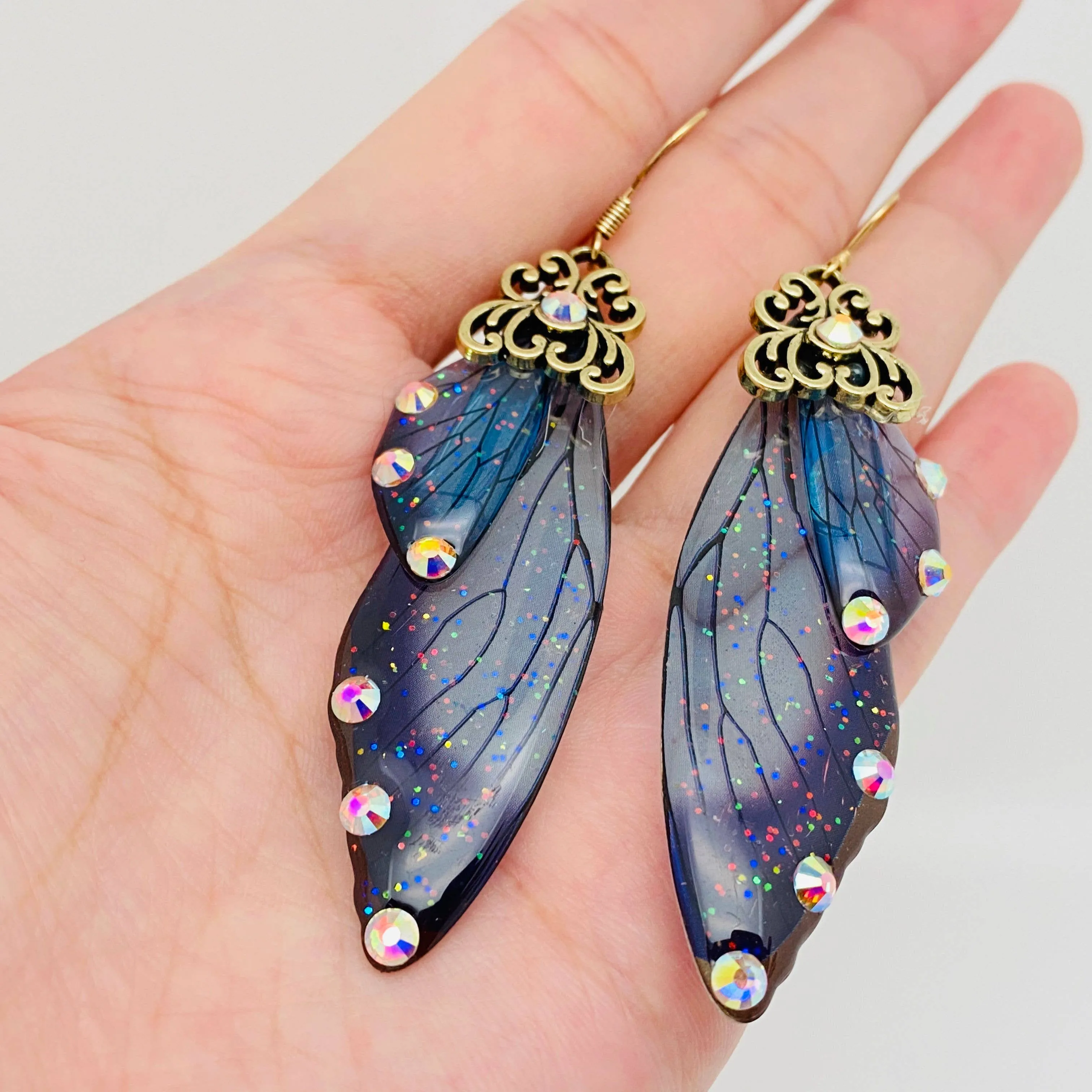 Handmade Fairy Wings Earrings Insect Butterfly Wing: A