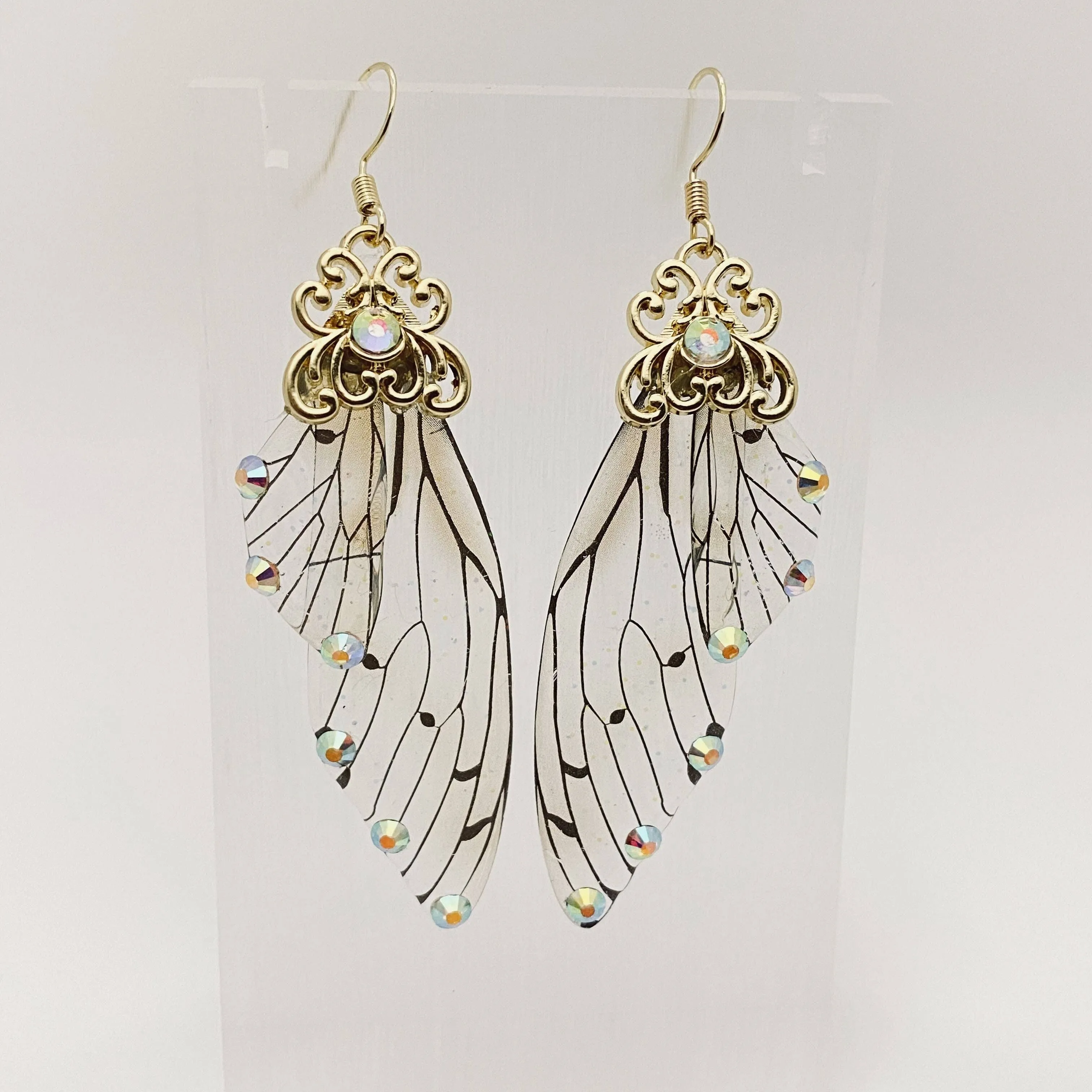 Handmade Fairy Wings Earrings Insect Butterfly Wing: A