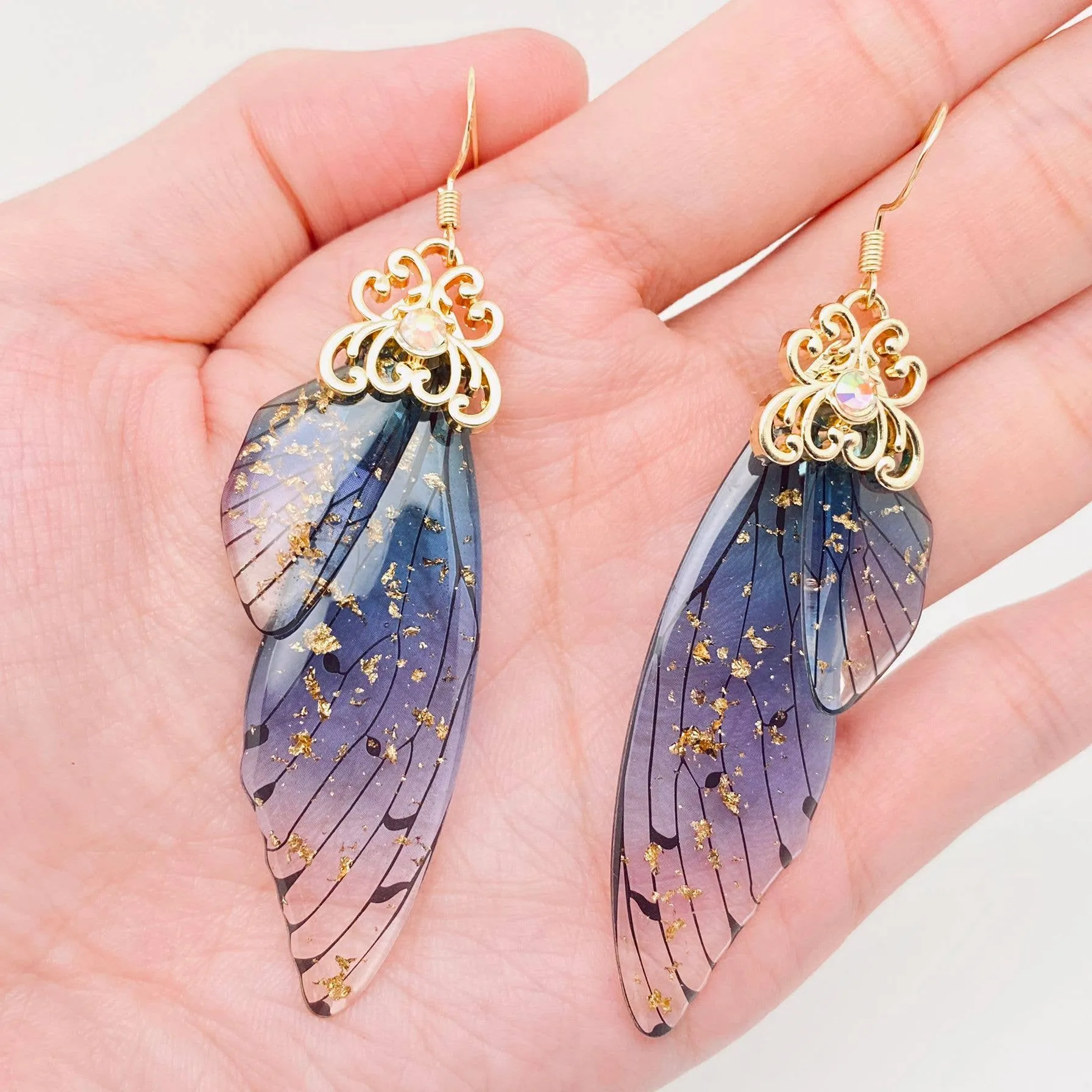 Handmade Fairy Wings Earrings Insect Butterfly Wing: A