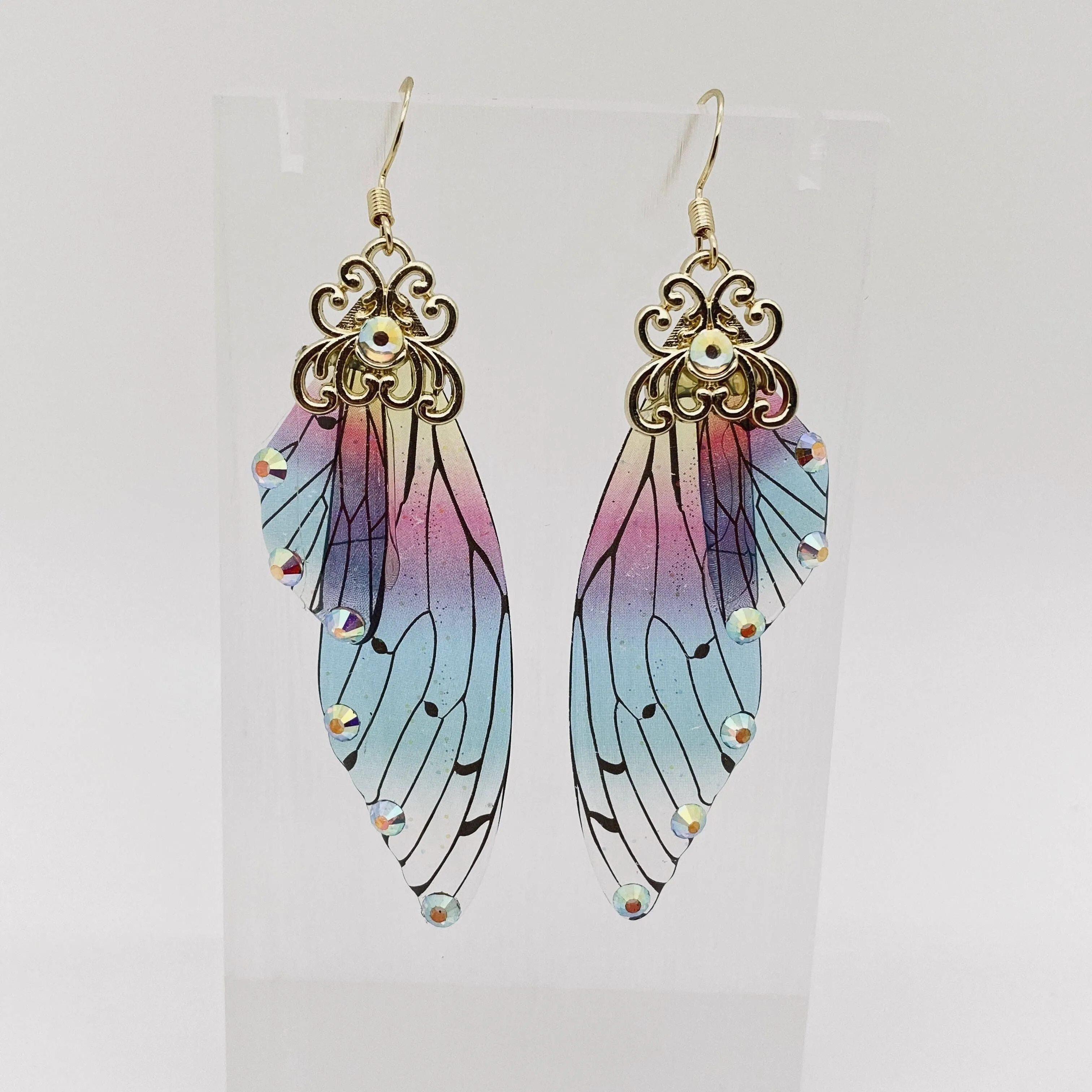 Handmade Fairy Wings Earrings Insect Butterfly Wing: A