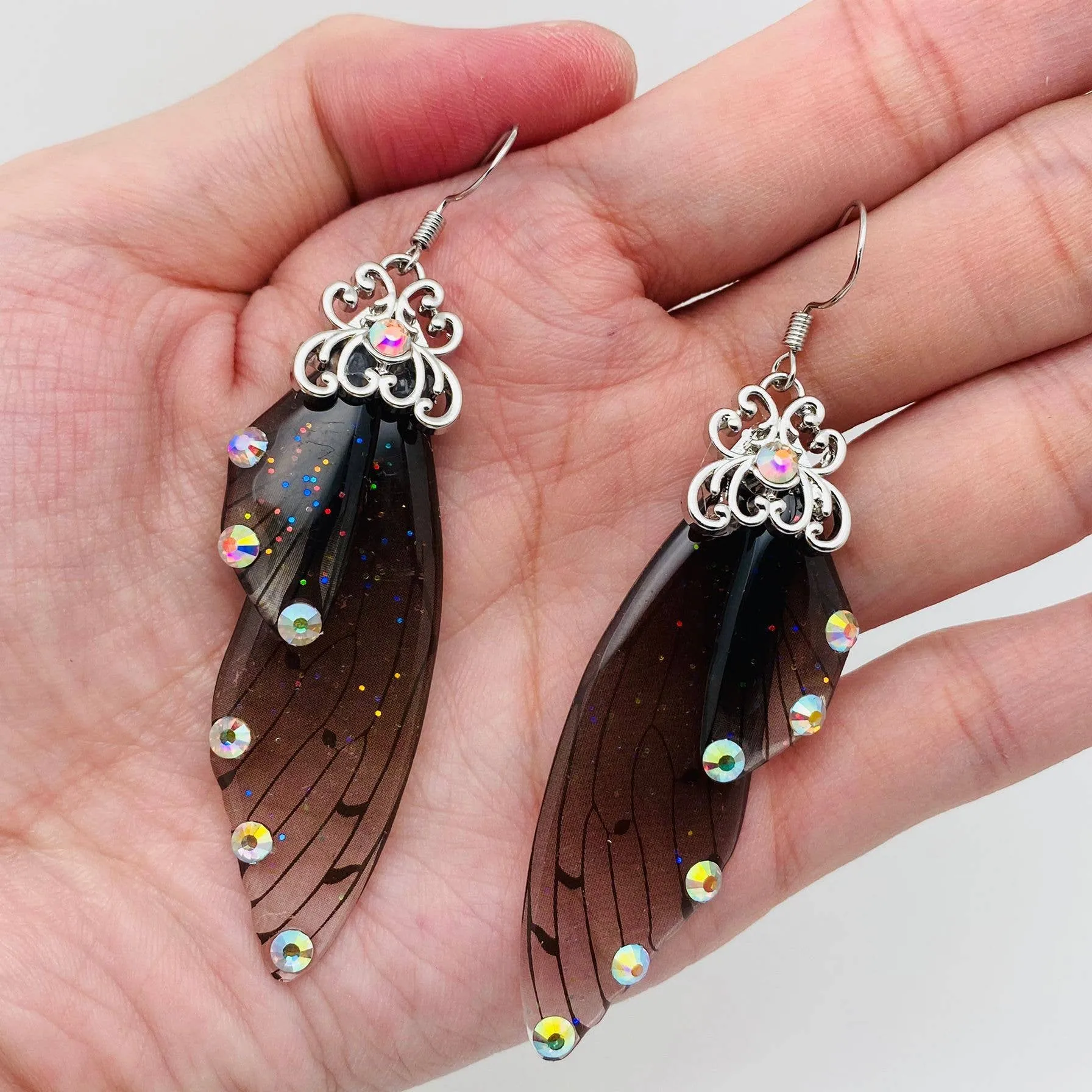 Handmade Fairy Wings Earrings Insect Butterfly Wing: A