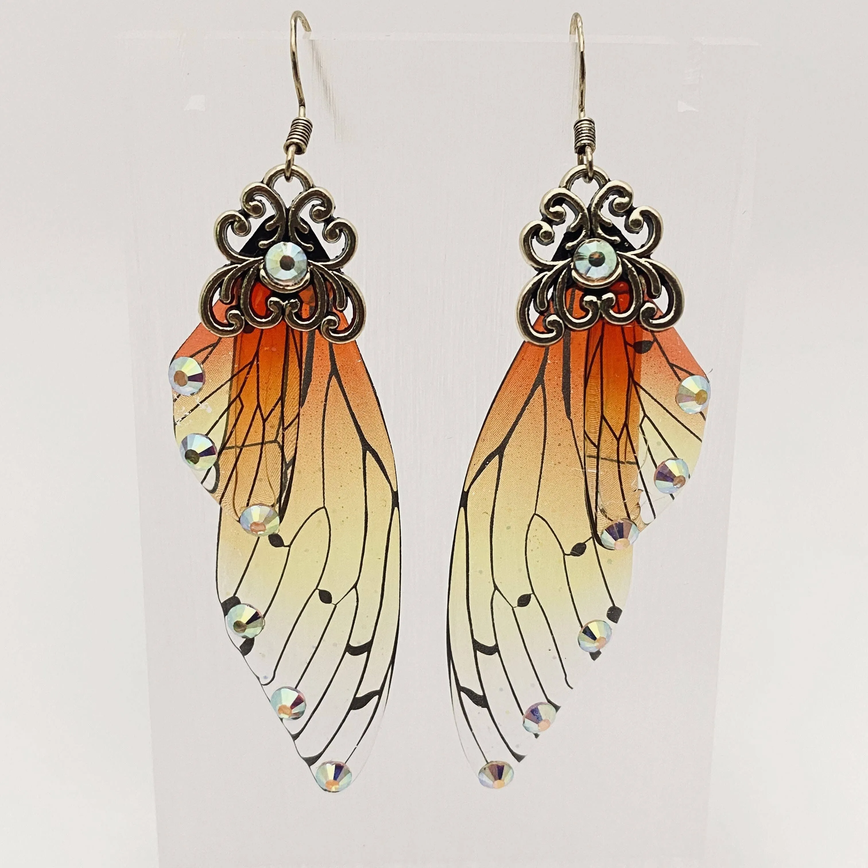 Handmade Fairy Wings Earrings Insect Butterfly Wing: A