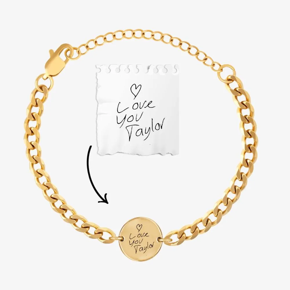 Handwriting/Drawing Chain Bracelet