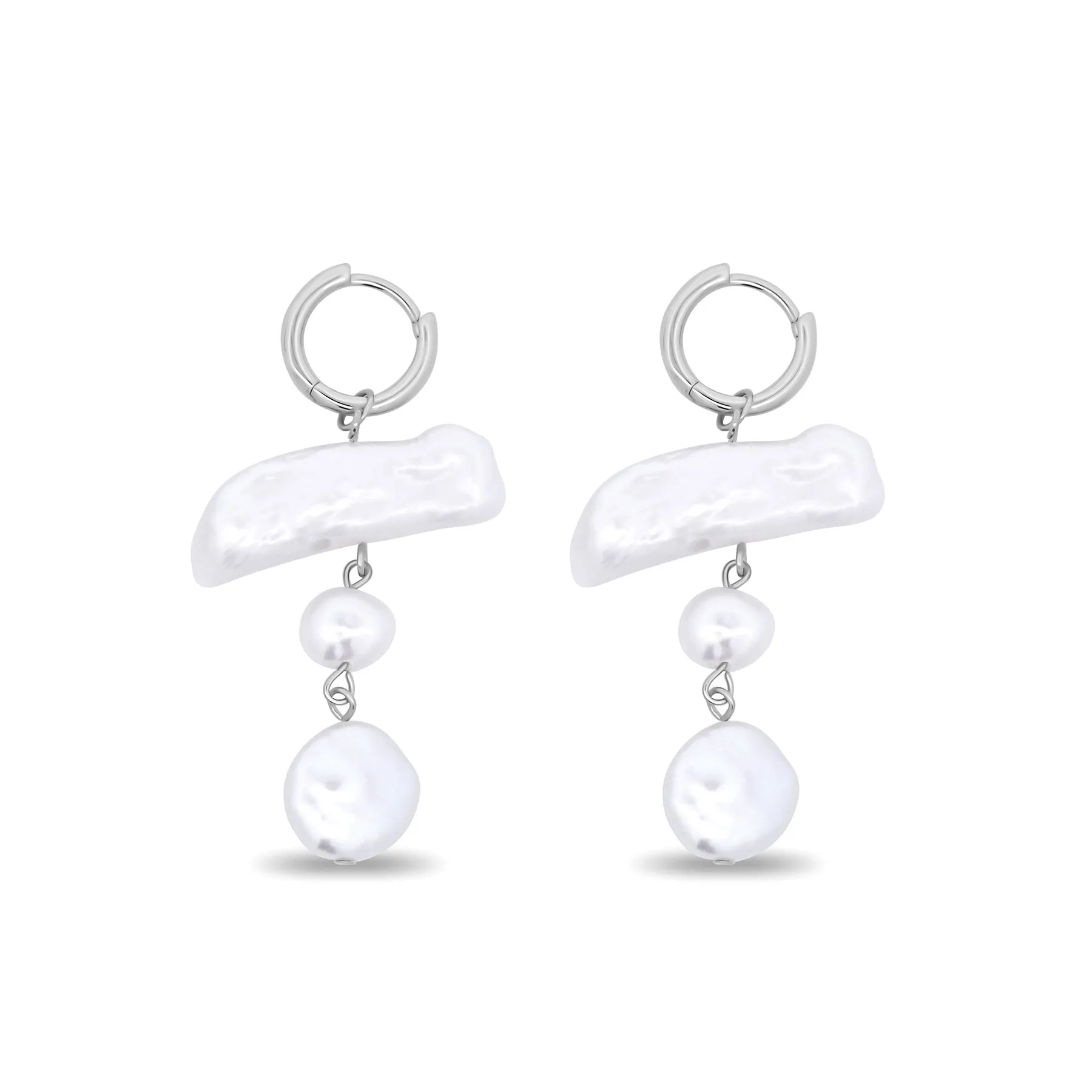 Harmony Pearl Hoop Earrings