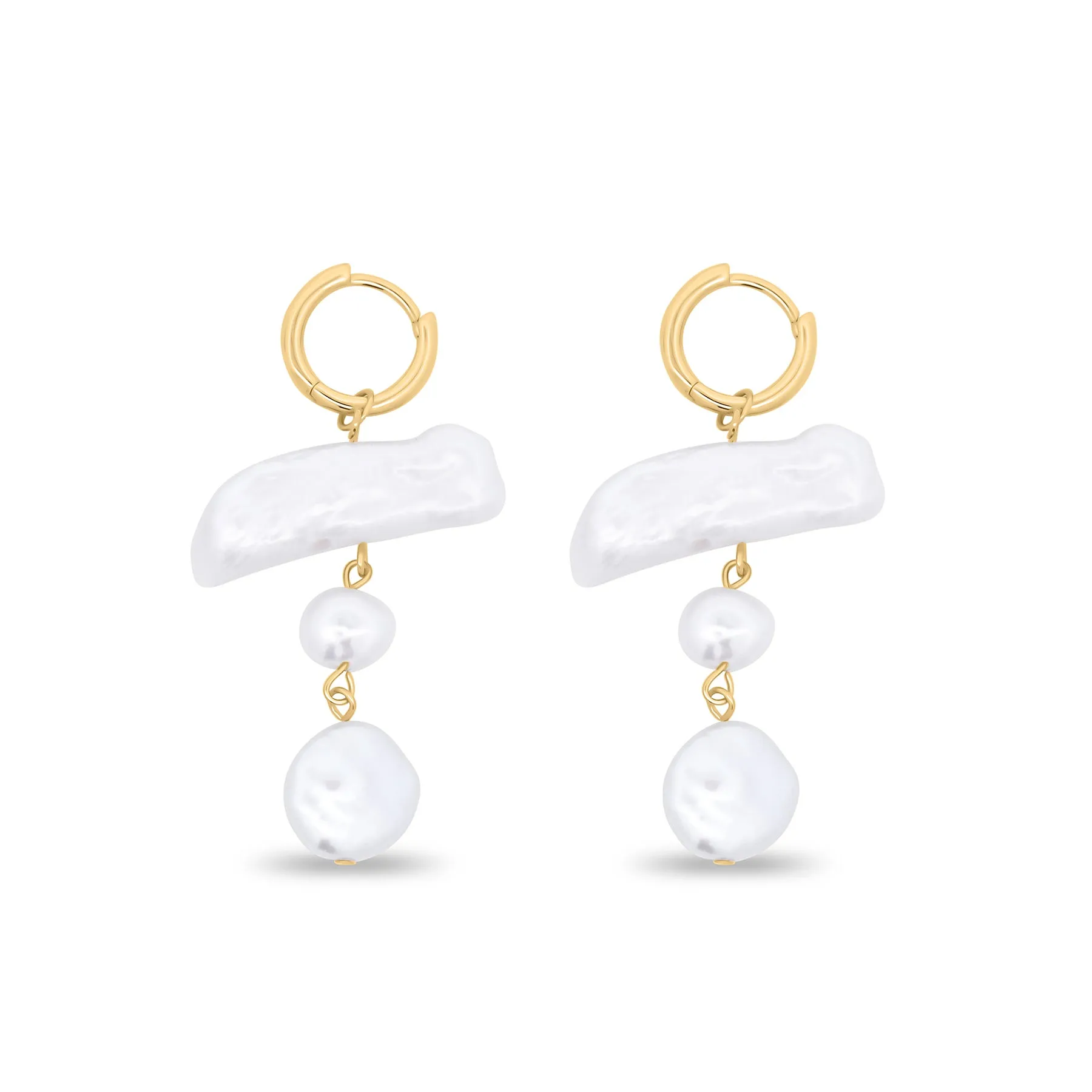 Harmony Pearl Hoop Earrings