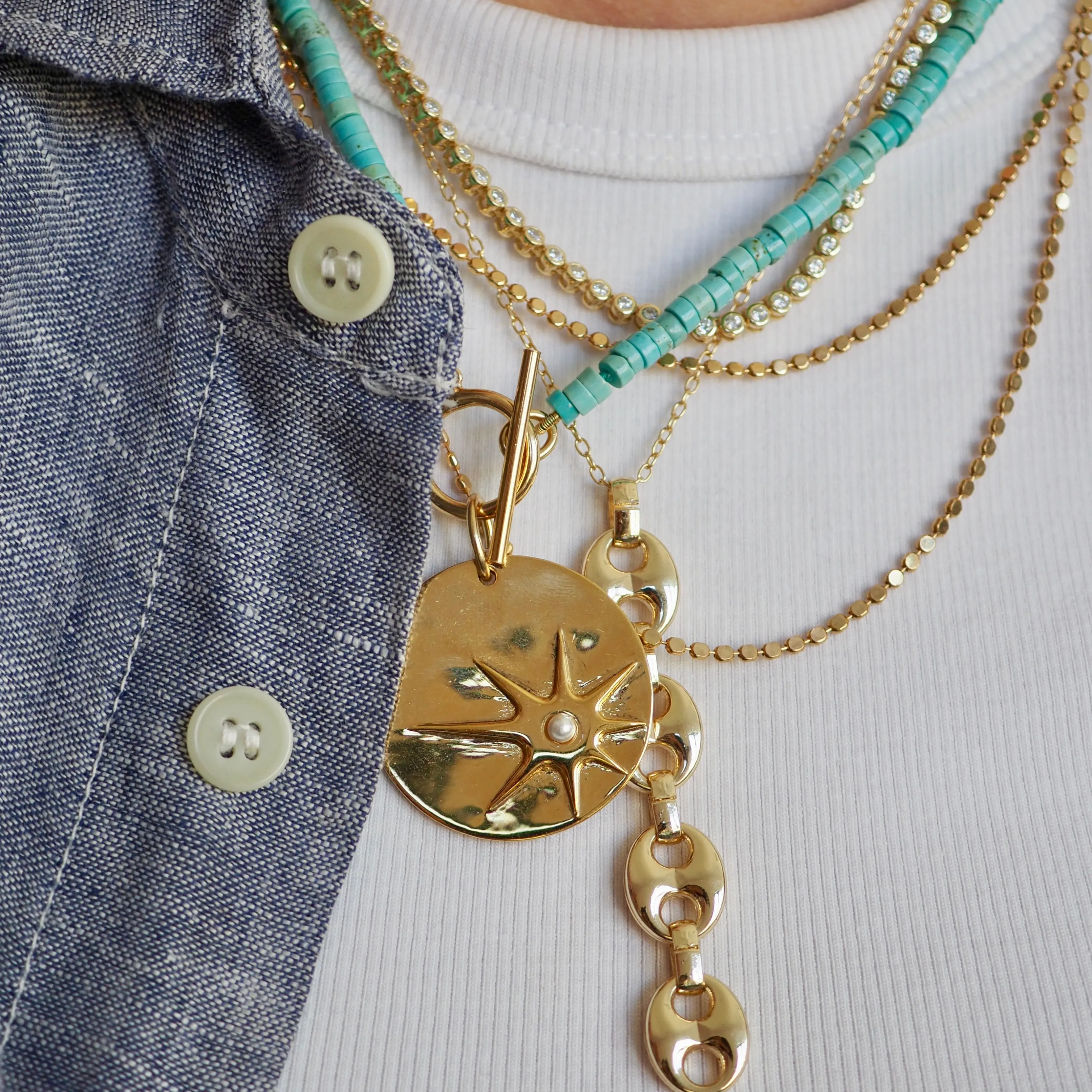 HAZEN  BURST DISC NECKLACE