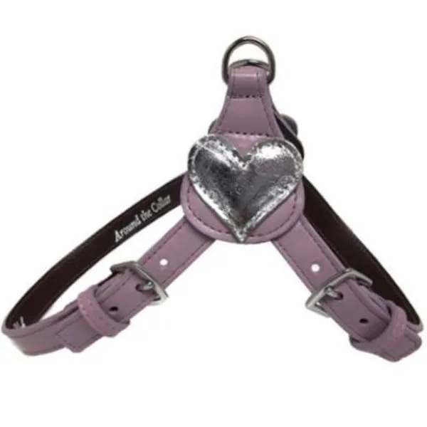 Heart Leather Step-In Dog Harness