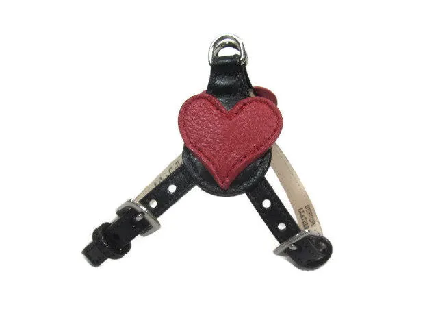 Heart Leather Step-In Dog Harness