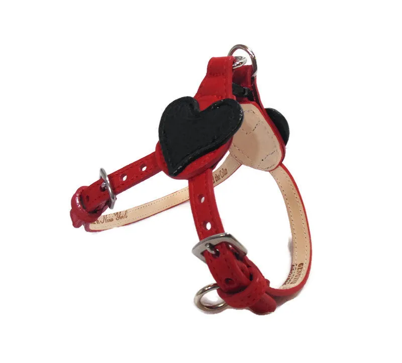 Heart Leather Step-In Dog Harness