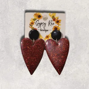 Heart Statement Resin Earrings