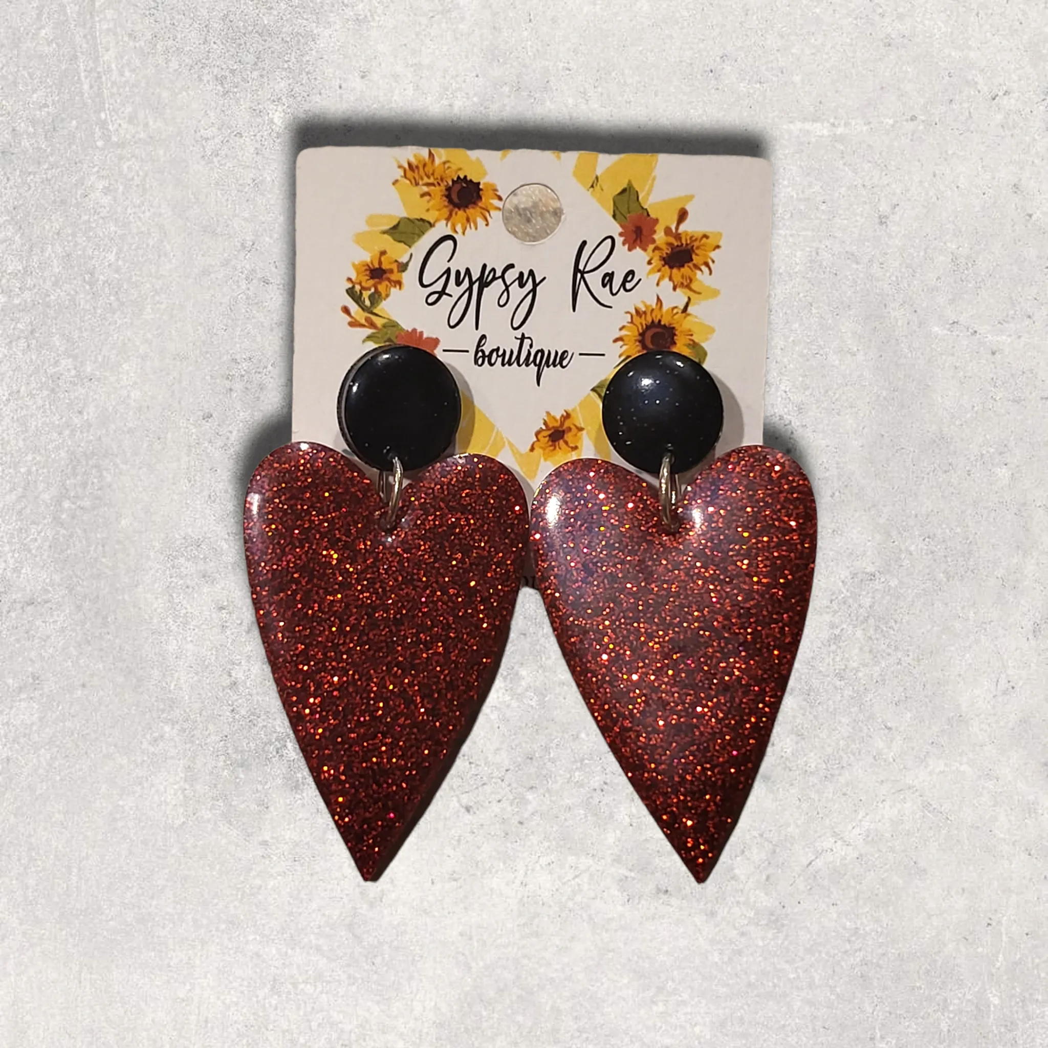 Heart Statement Resin Earrings