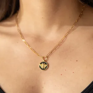 Honey bee Pendant Necklace in Gold