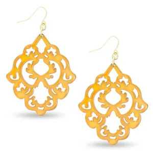 Honey Scroll Resin Earring