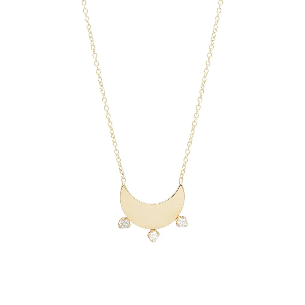 Horizontal Crescent Moon Necklace