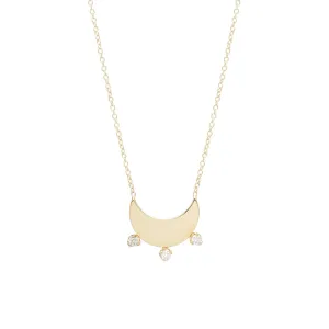 Horizontal Crescent Moon Necklace