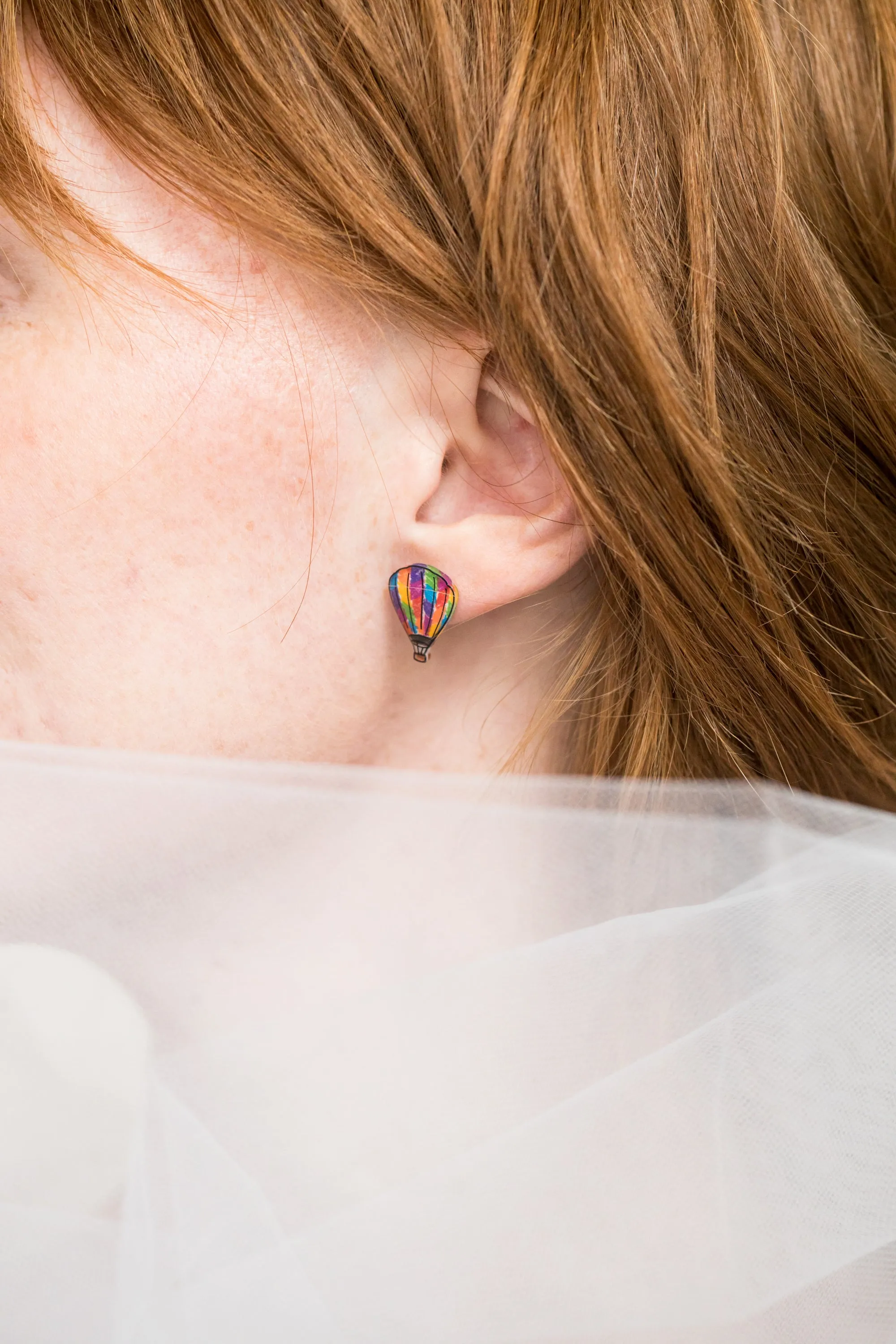 Hot Air Balloon Stud Earrings