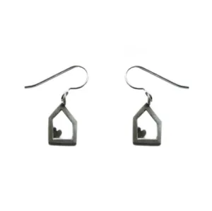 House and Heart Earrings