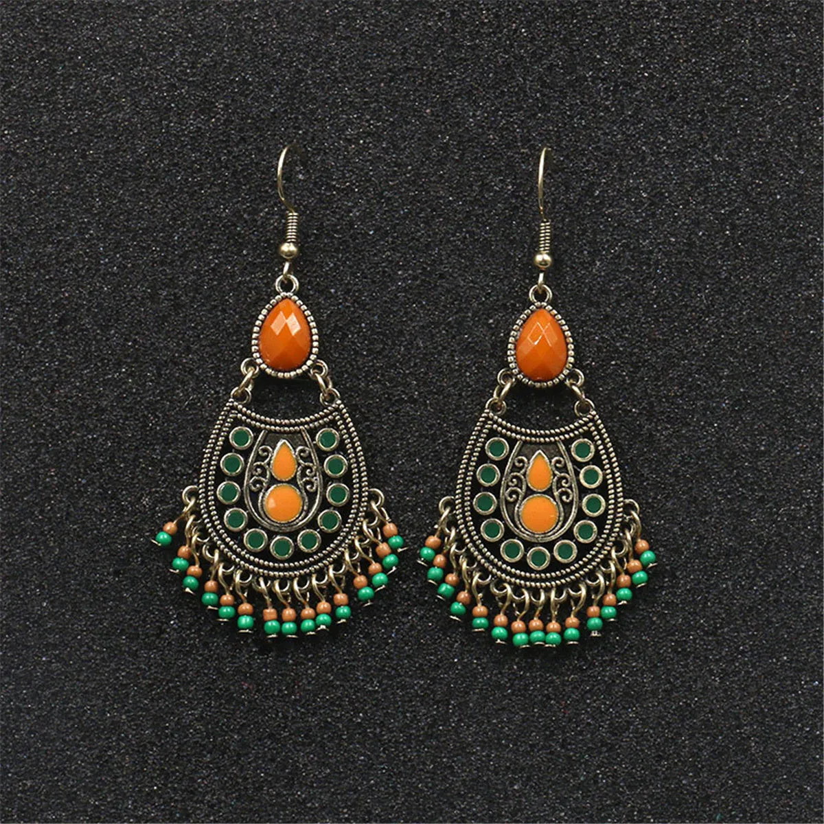 Howlite & Resin 18K Gold-Plated Chandelier Drop Earrings