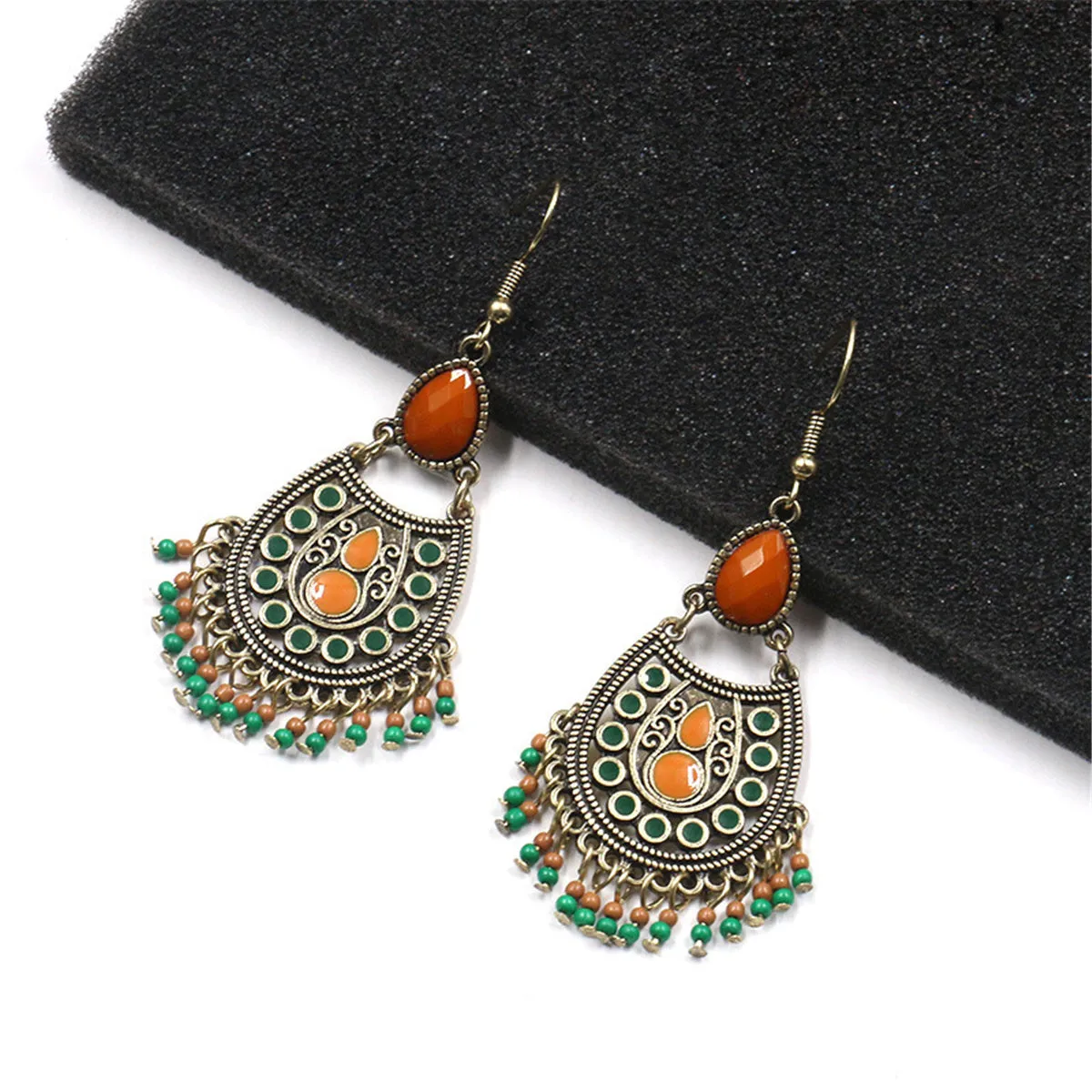 Howlite & Resin 18K Gold-Plated Chandelier Drop Earrings