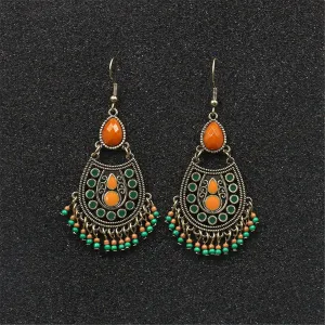 Howlite & Resin 18K Gold-Plated Chandelier Drop Earrings
