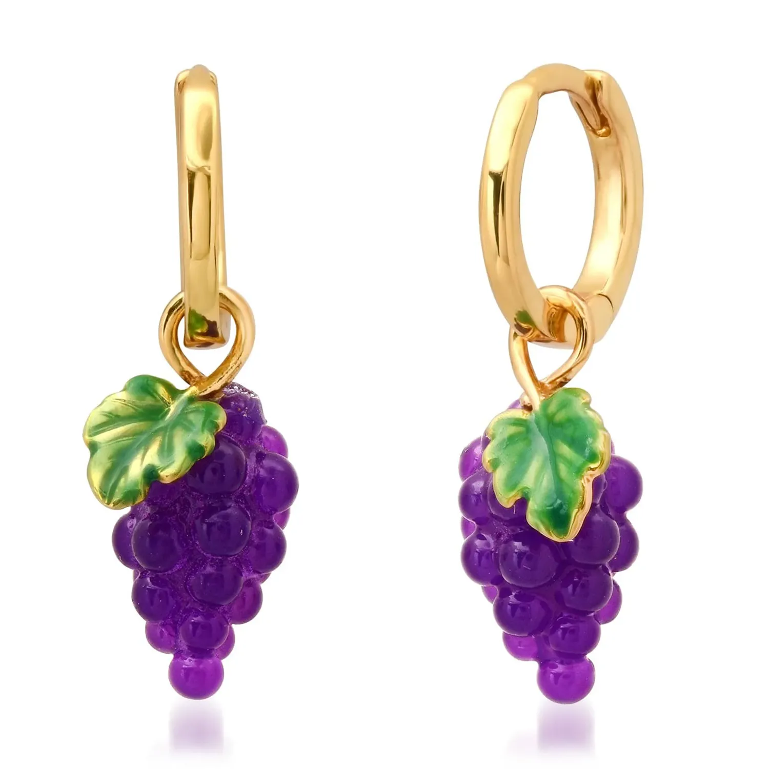 Huggies with Resin Grape Charm