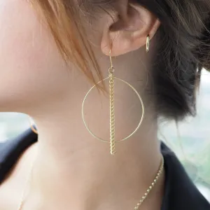 INDIA HOOP CHAIN EARRINGS