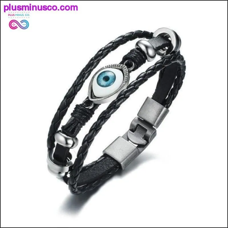 Infinity Men Bracelet Genuine Leather Black Hand Chain