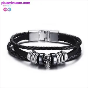 Infinity Men Bracelet Genuine Leather Black Hand Chain