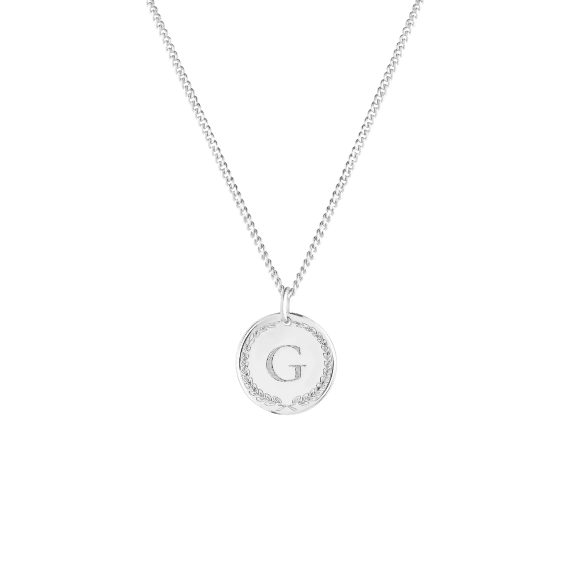 Initial Medallion Coin Necklace