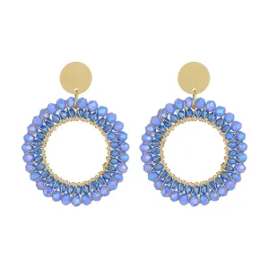 INKDEW Round Shape Drop Earrings for Women