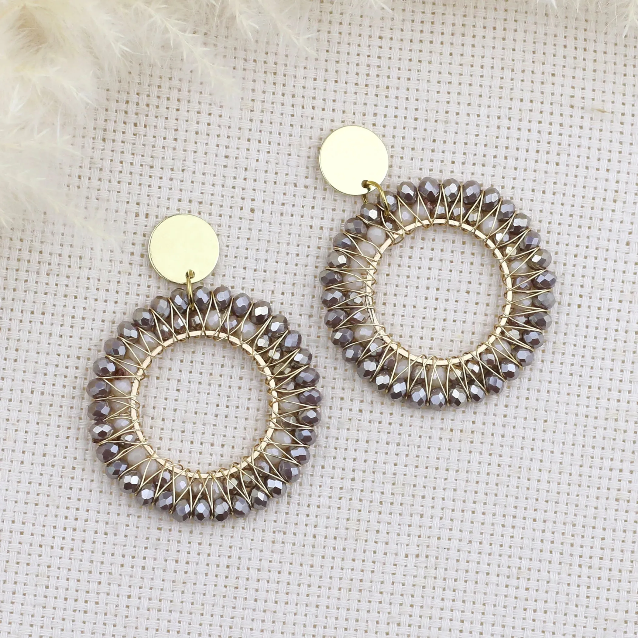 INKDEW Round Shape Drop Earrings for Women