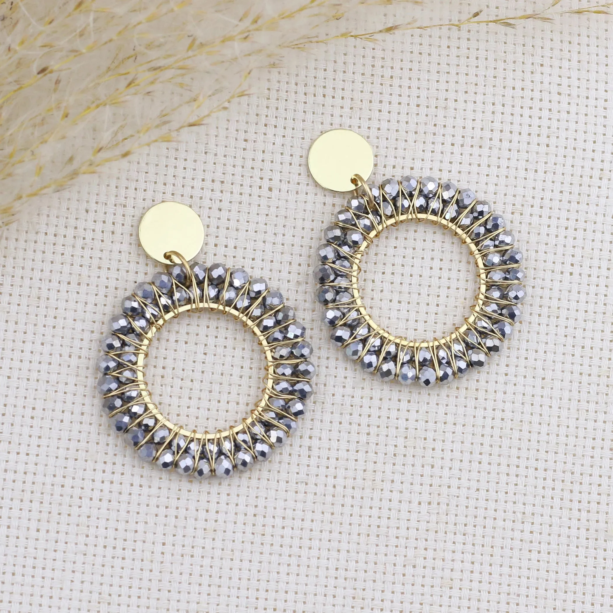 INKDEW Round Shape Drop Earrings for Women