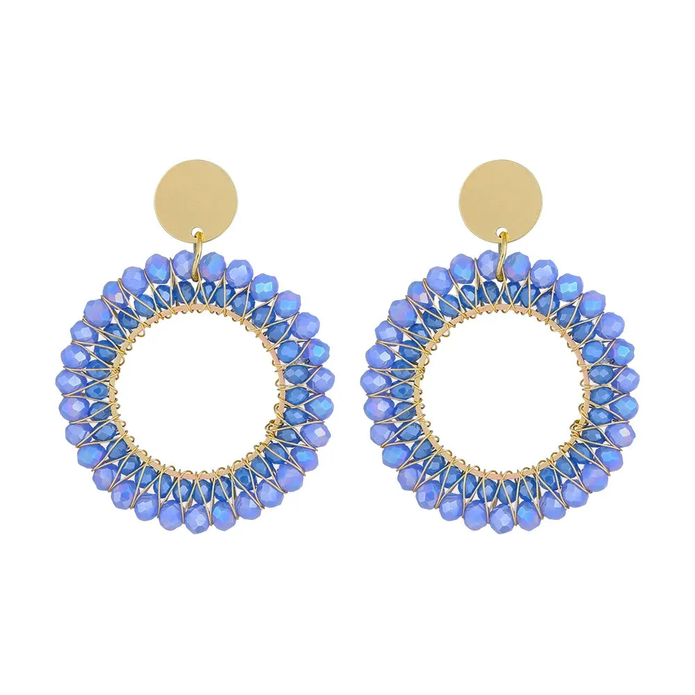 INKDEW Round Shape Drop Earrings for Women
