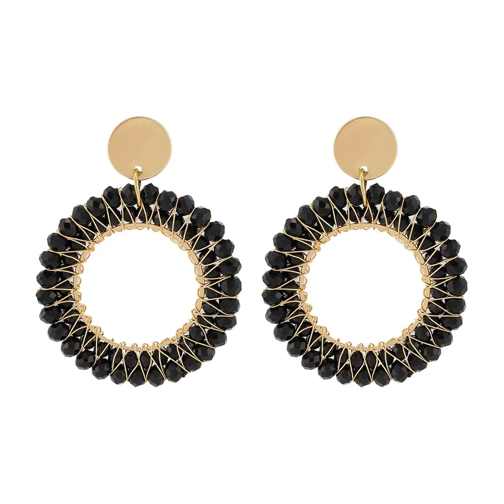 INKDEW Round Shape Drop Earrings for Women