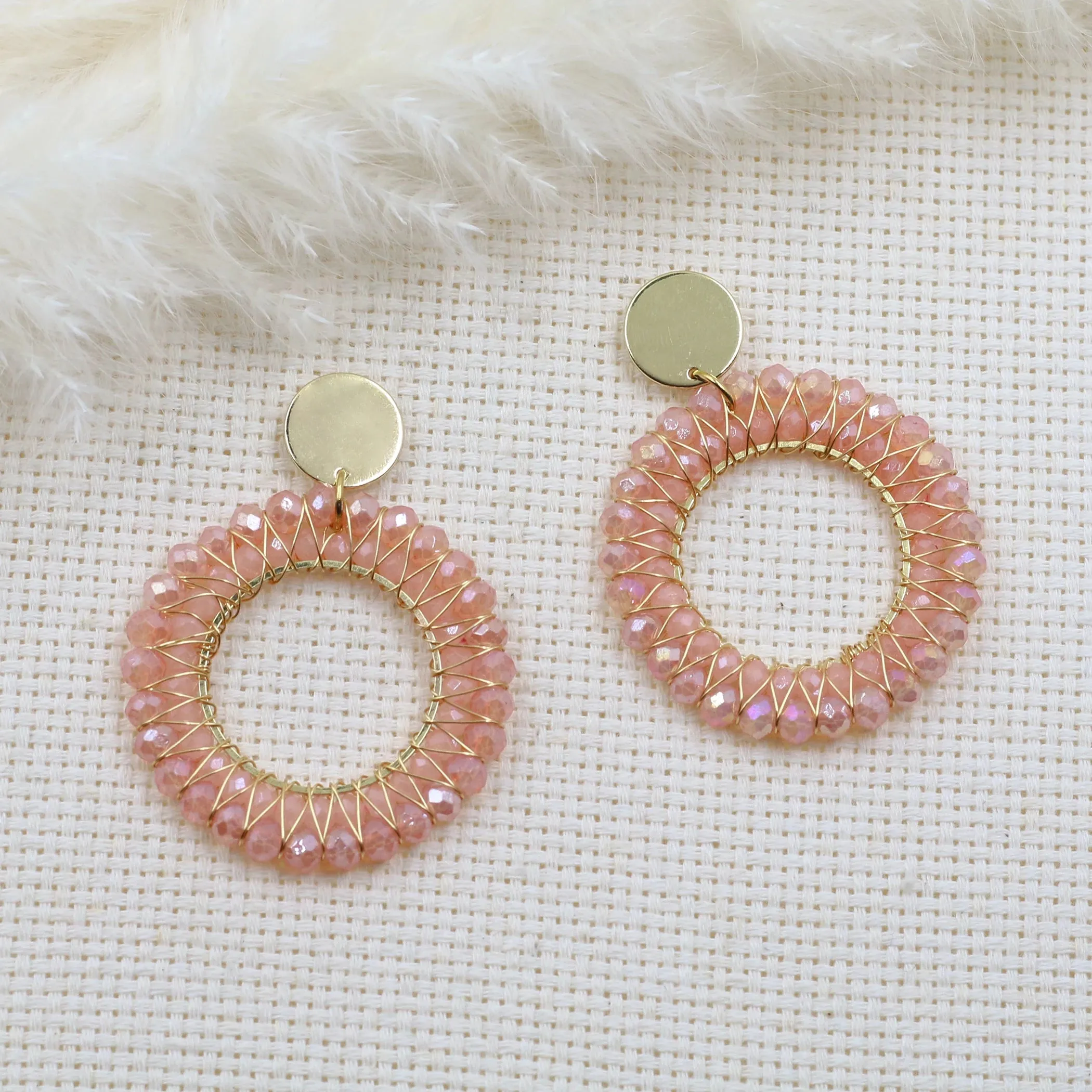 INKDEW Round Shape Drop Earrings for Women