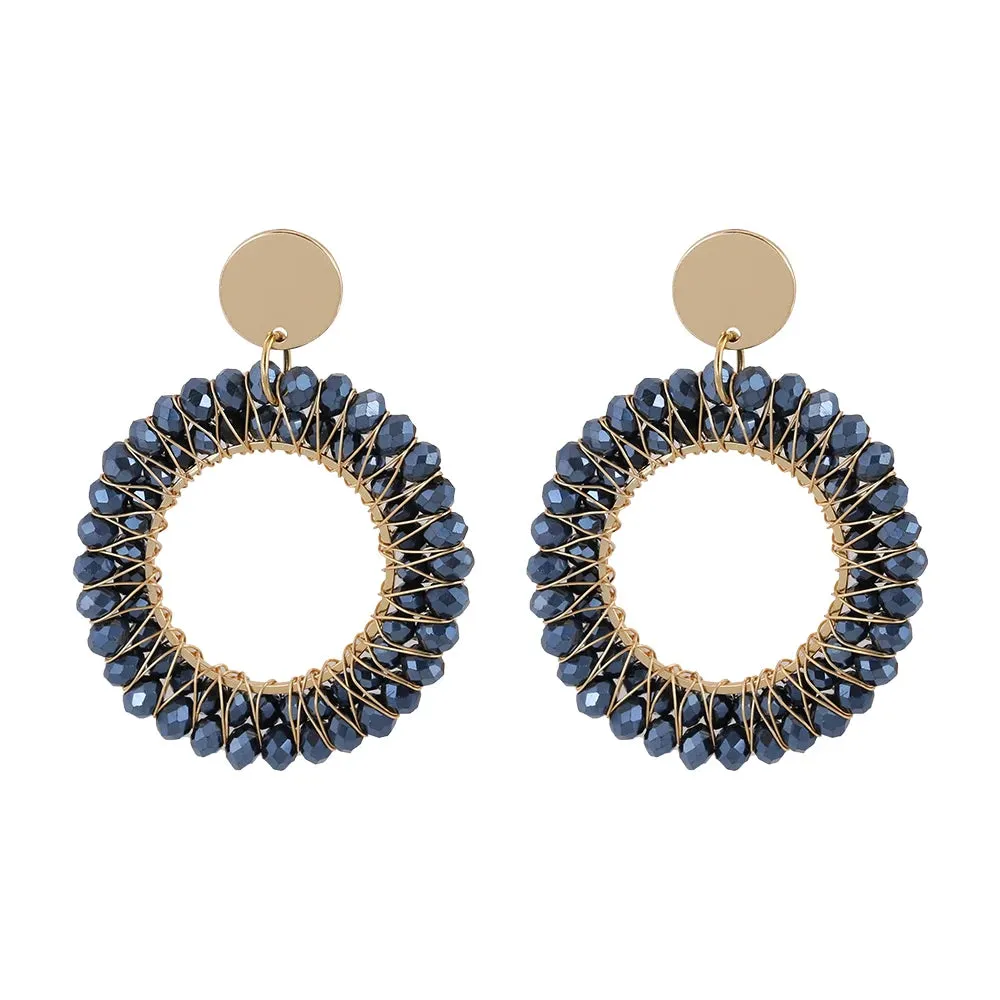 INKDEW Round Shape Drop Earrings for Women
