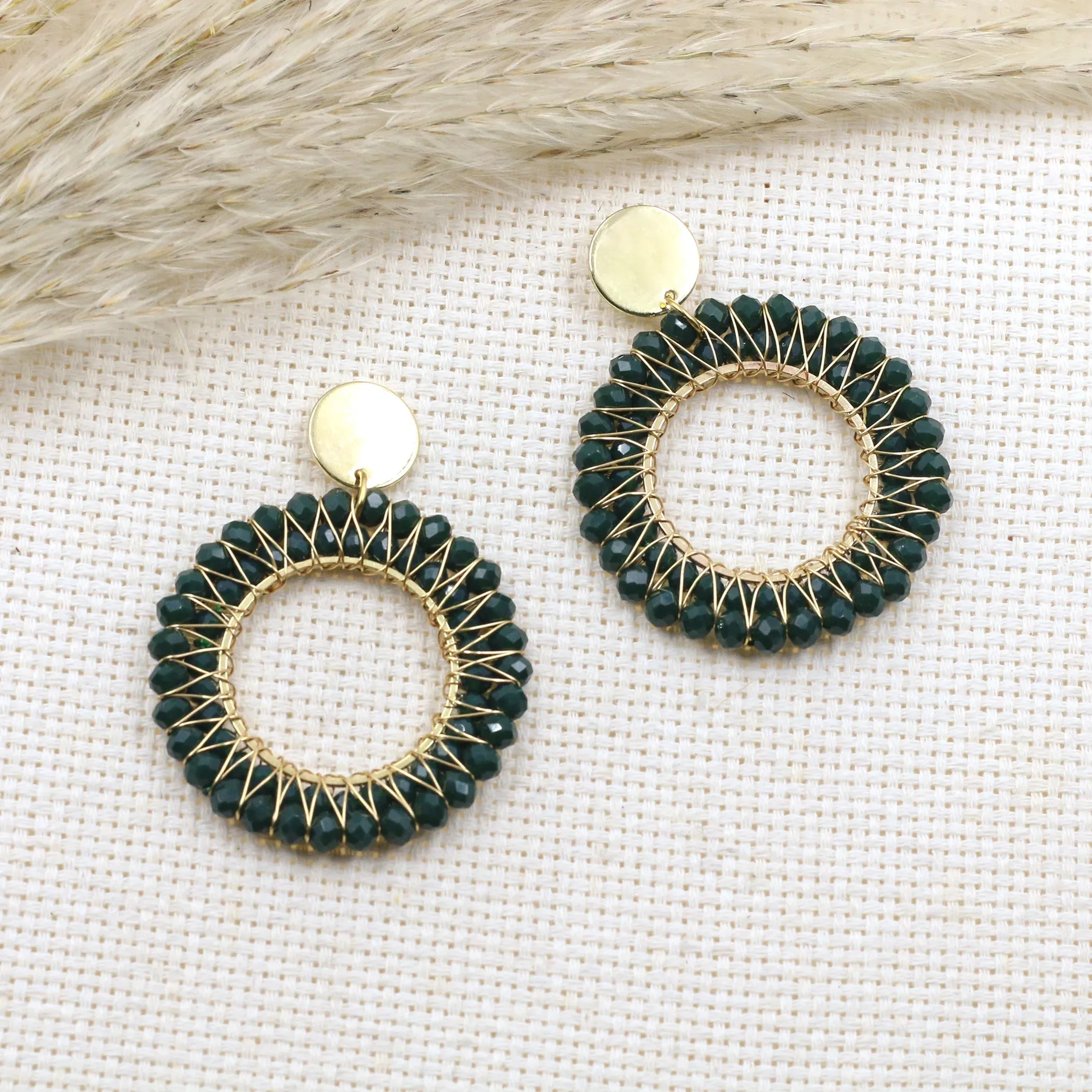 INKDEW Round Shape Drop Earrings for Women