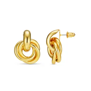 Interlocking Drop Earrings | Gold