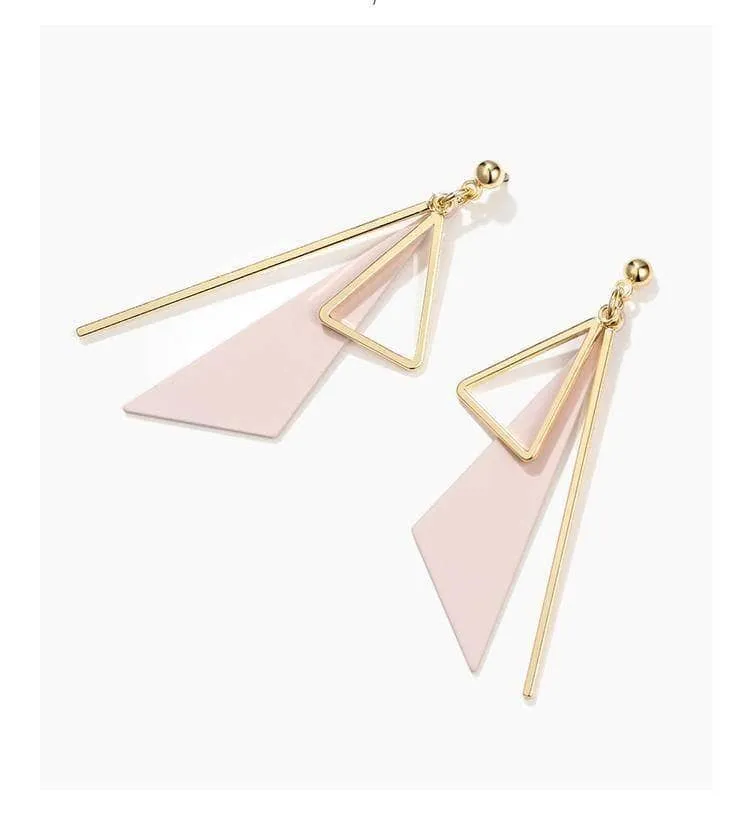 Irregular Geometric Triangle Earrings