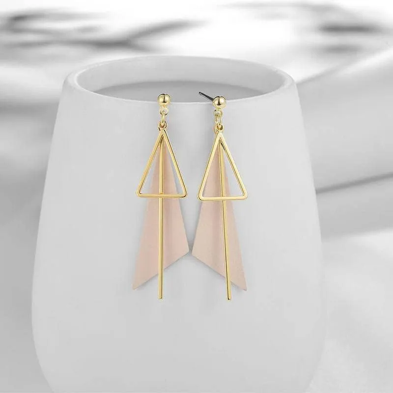 Irregular Geometric Triangle Earrings
