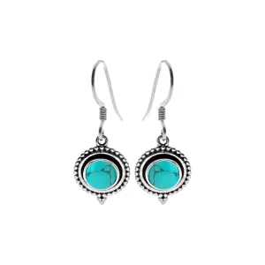 Isla oxidised surround turquoise drops