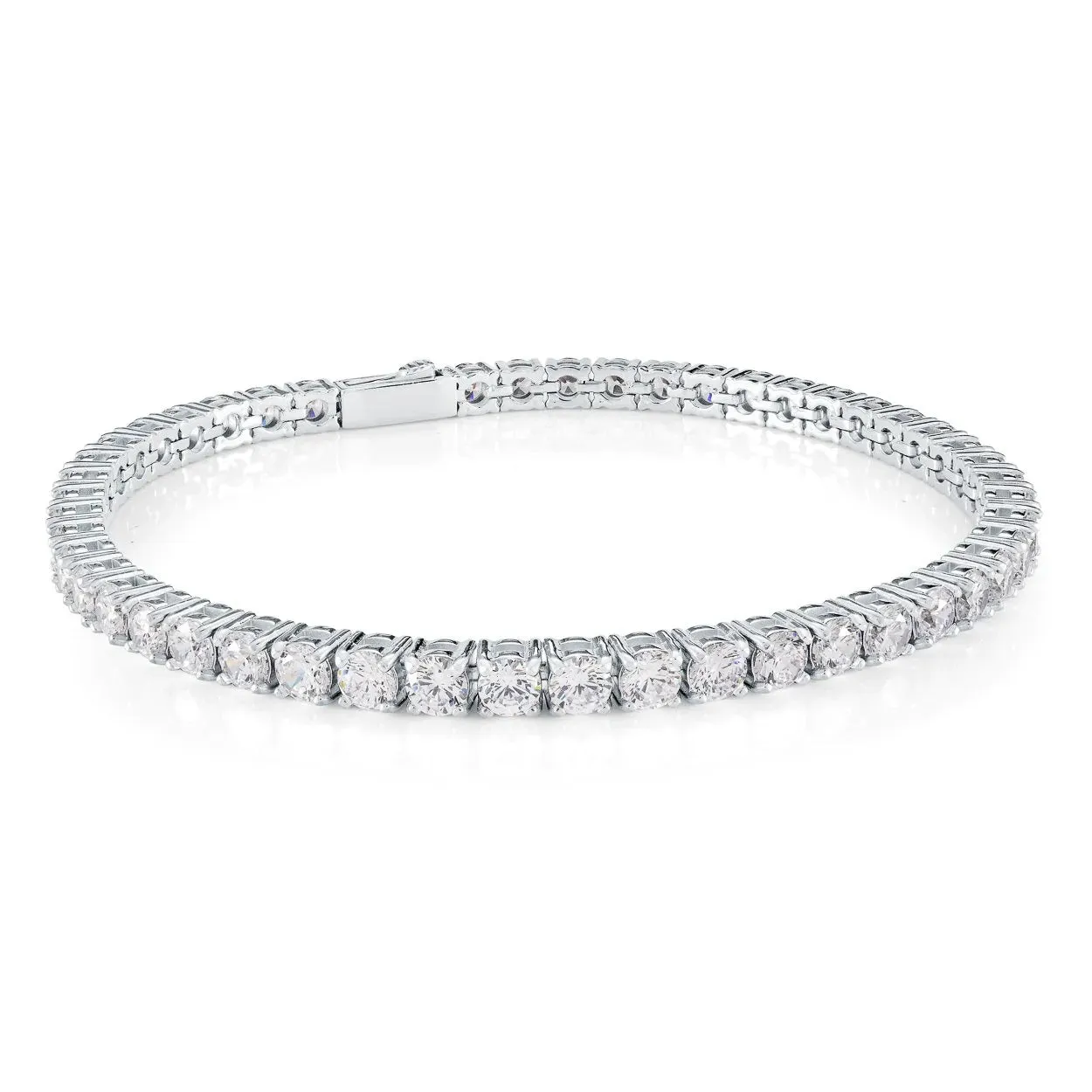 Italgem Stainless Steel (4mm) CZ Tennis Bracelet 8.5"