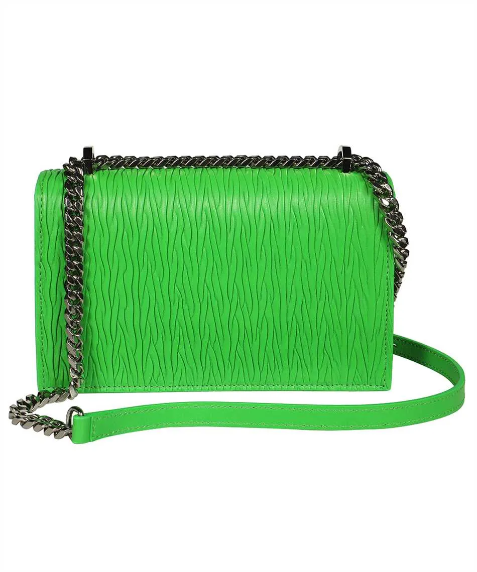 Jewelled Satchel embossed leather bag