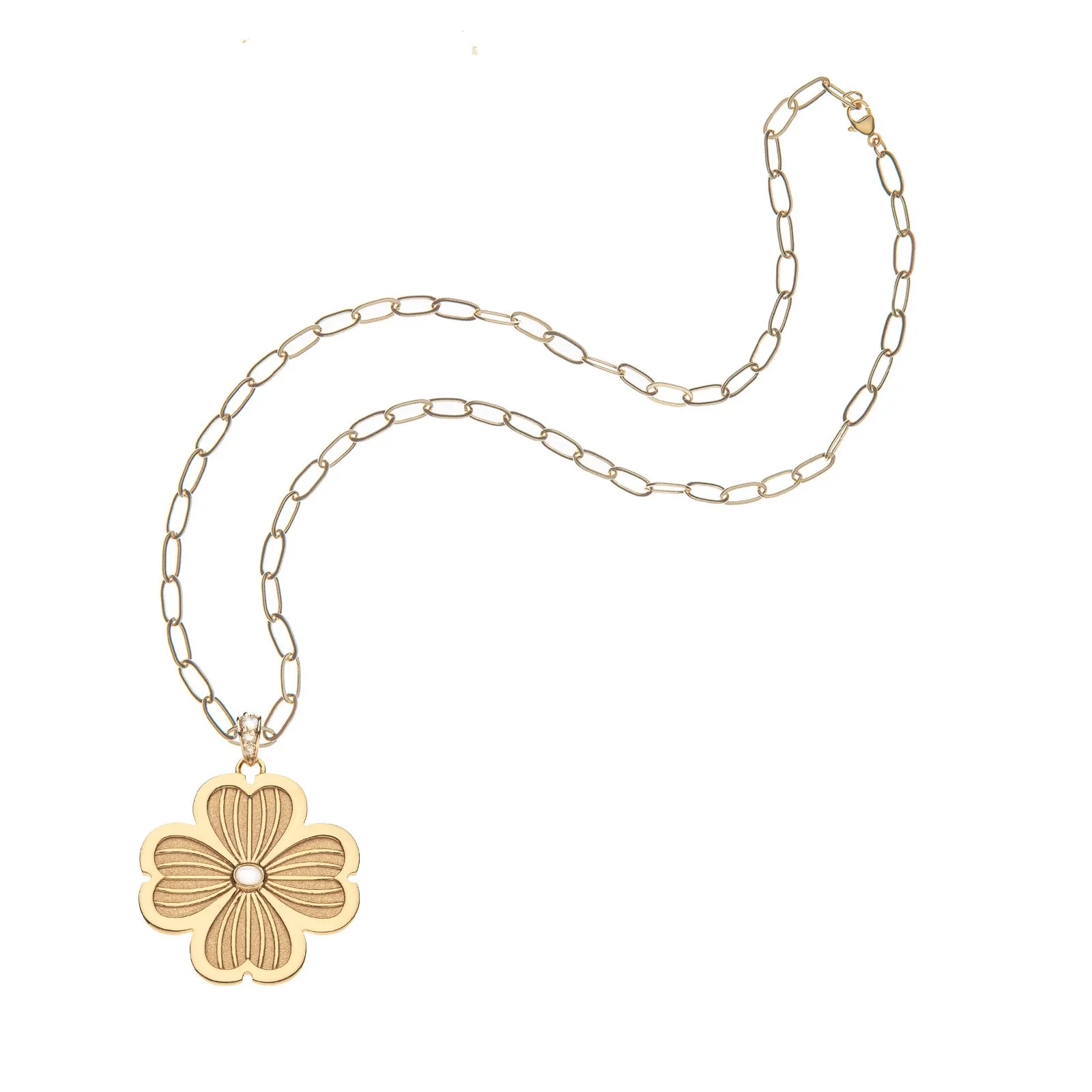 JOY Garden Party Engravable Dogwood Pendant Necklace