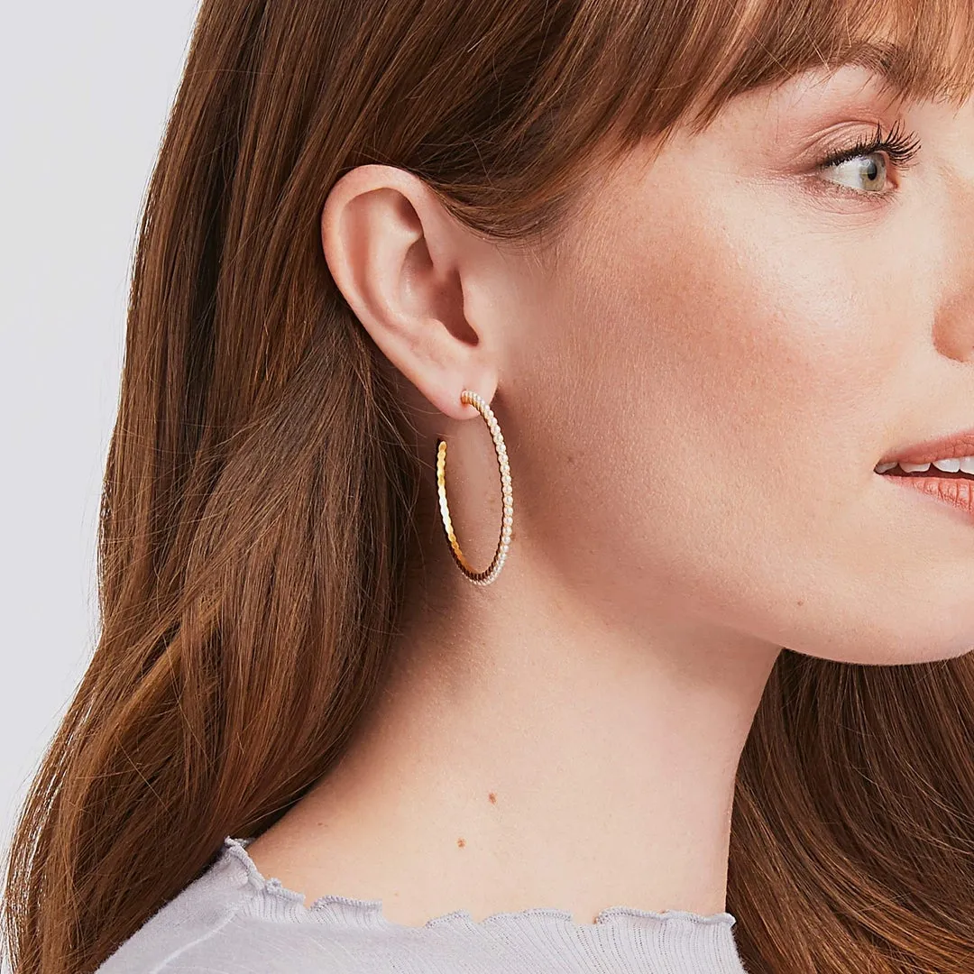 Julie Vos Juliet Small Pearl Hoop Earrings