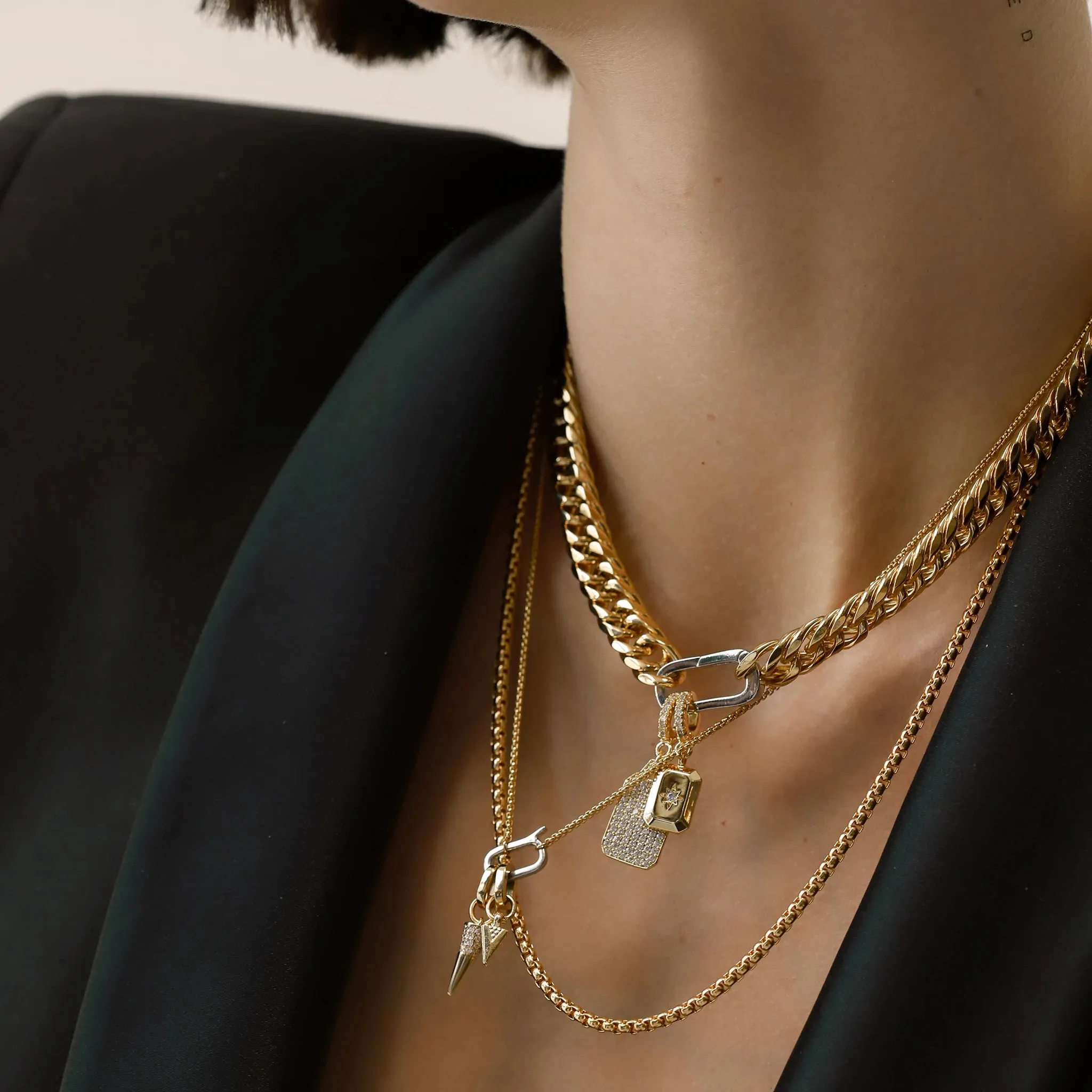 JUST CLICK TAG NECKLACE SET