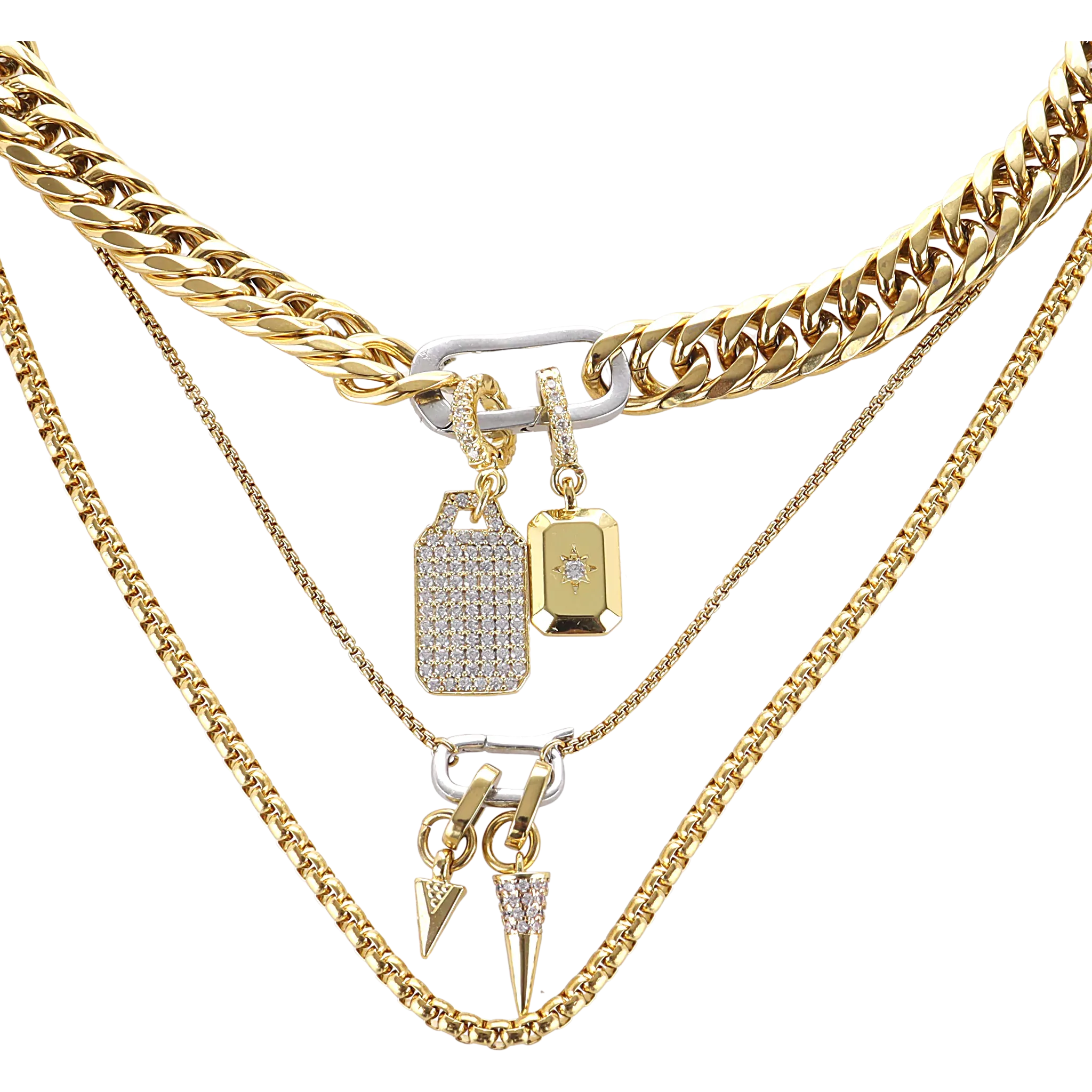 JUST CLICK TAG NECKLACE SET