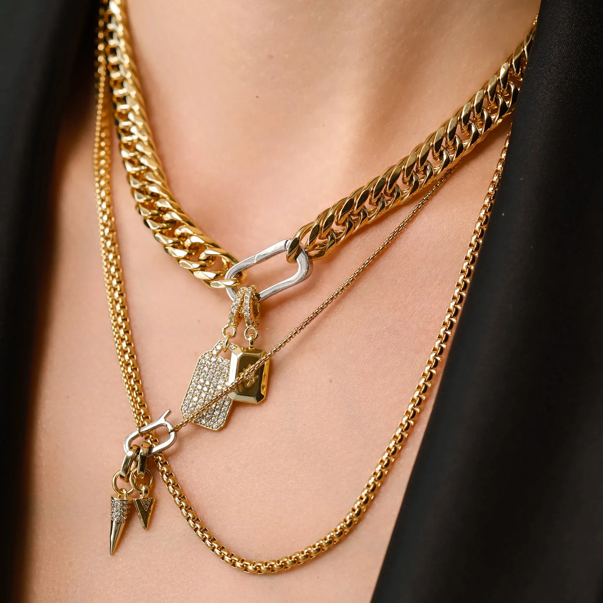 JUST CLICK TAG NECKLACE SET