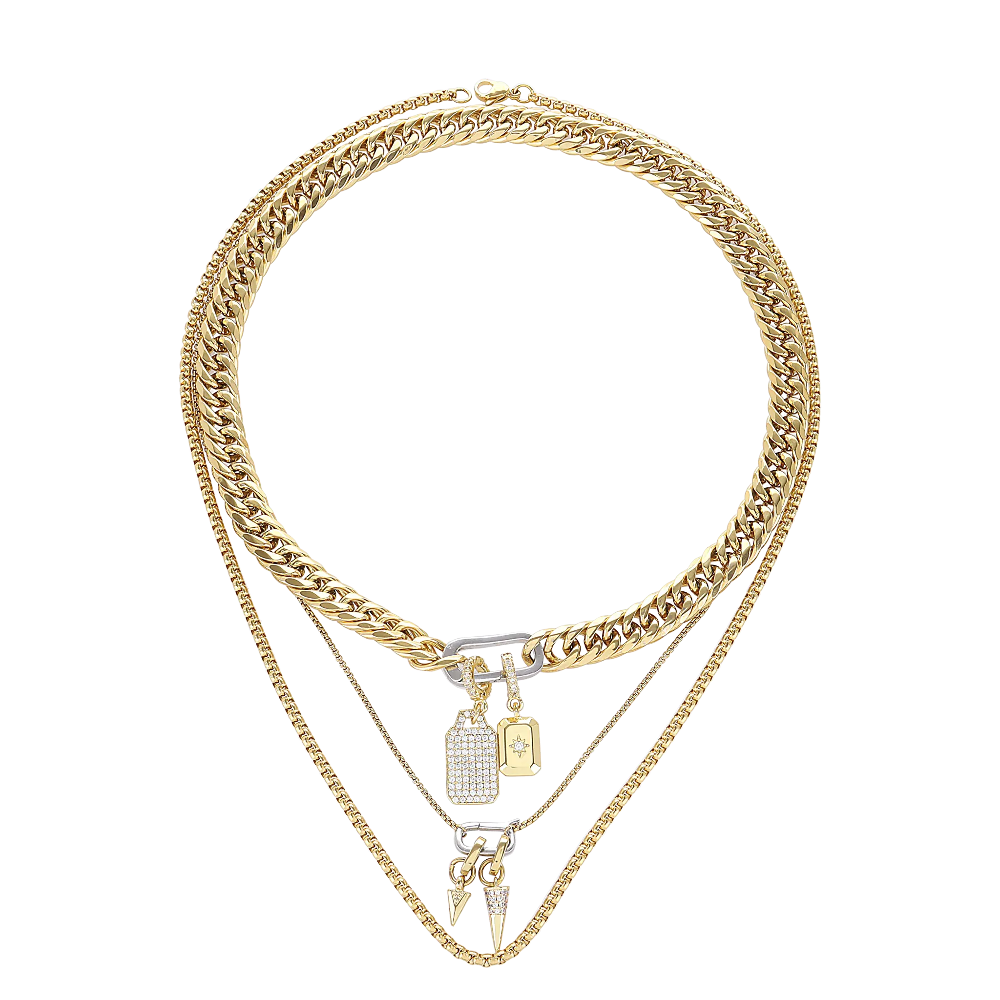 JUST CLICK TAG NECKLACE SET